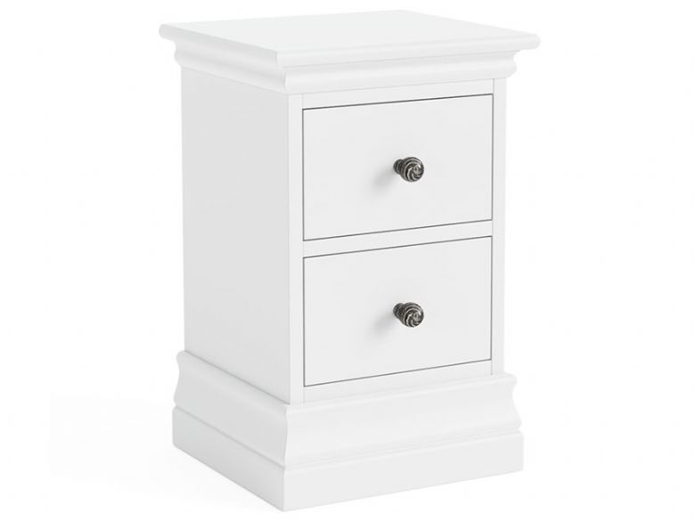 Bordeaux wooden 2 drawer narrow bedside available at Lee Longlands