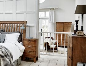 Baya reclaimed wood bedroom range available at Lee Longlands