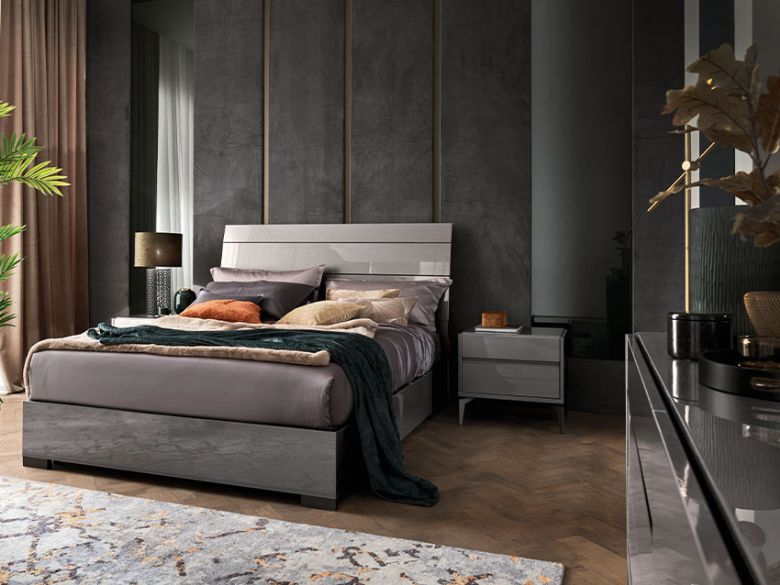 Gray Bedroom King Size Bed Frame