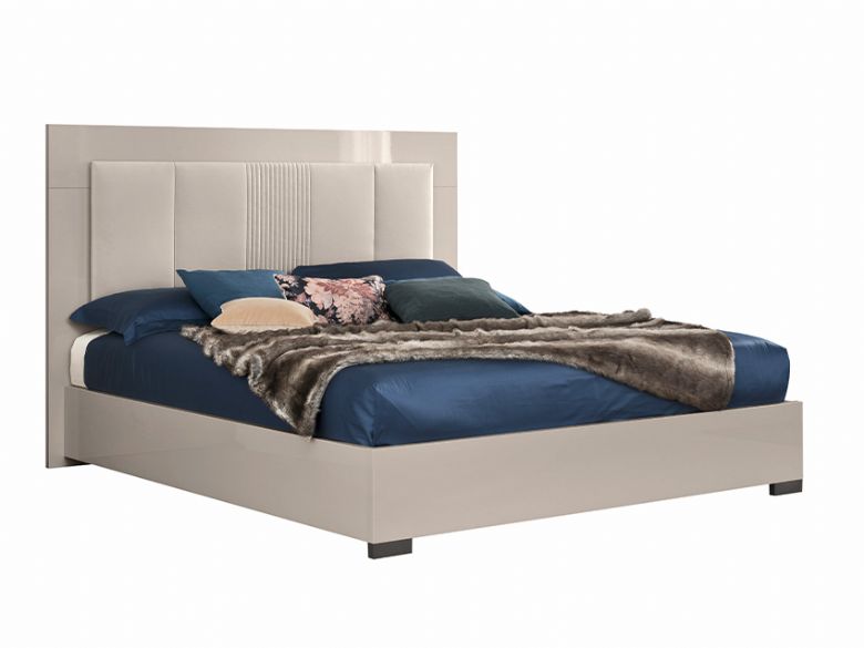 Cyndia cream kingsize bed  available at Lee Longlands