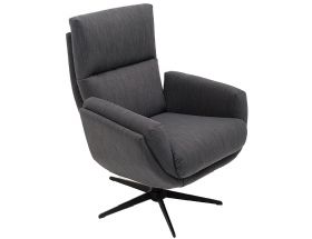 Ivan Swivel Chair in Dark Grey