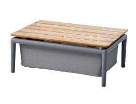 Cane&#045;line teak box table available at Lee Longlands