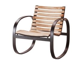 Cane-line Parc wooden garden rocking chair available at Lee Longlands
