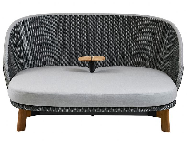 Cane-line Peacock grey Daybed &Table& Light Grey Natté Cushion Set available at Lee Longland