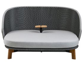 Cane-line Peacock grey Daybed &Table& Light Grey Natté Cushion Set available at Lee Longland