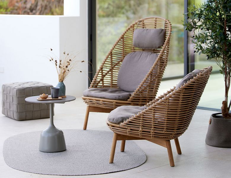 Cane-line Hive aluminium wicker look chair range available at Lee Longlands