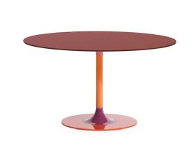 Thierry by Piero Lissoni Round Dining Table Bordeaux