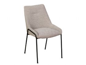 Marie Dining Chair in Grey Boucle Fabric