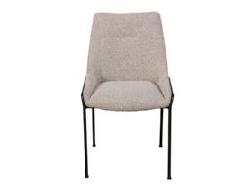 Marie Dining Chair in Grey Boucle Fabric 1