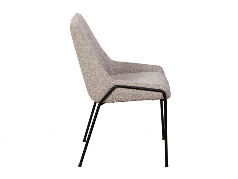 Marie Dining Chair in Grey Boucle Fabric 3