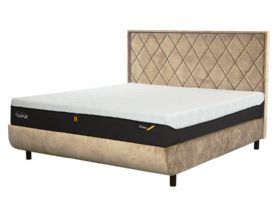 Tempur Arc King Bed Frame with Quilted Headboard