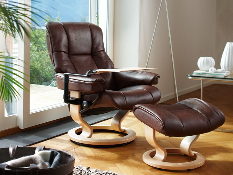 Stressless Mayfair Leather Recliner Chair And Stool