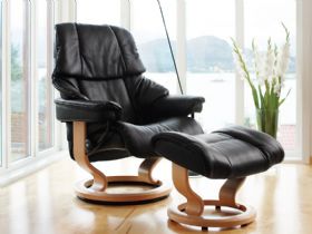 Stressless Reno Black Leather Chair