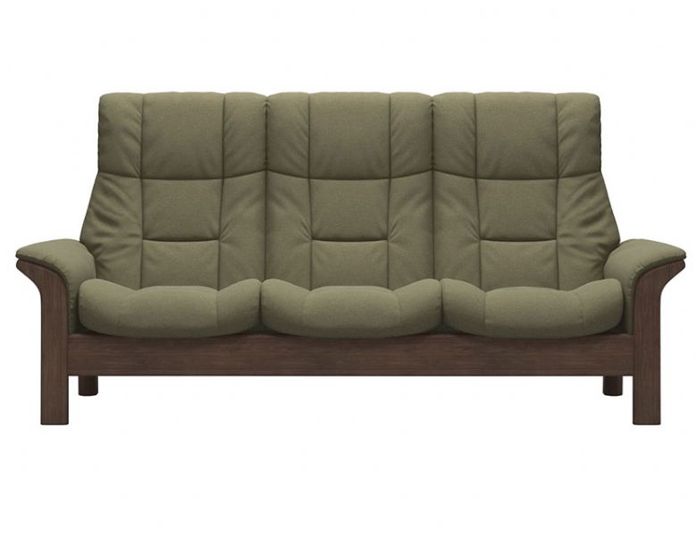 3 Seater High Back Leather Sofa