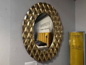 Deknudt Decor Large Gold Oval Mirror