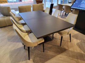 Agatone 2.0m Extending Dining Table and 6 Clara Chairs