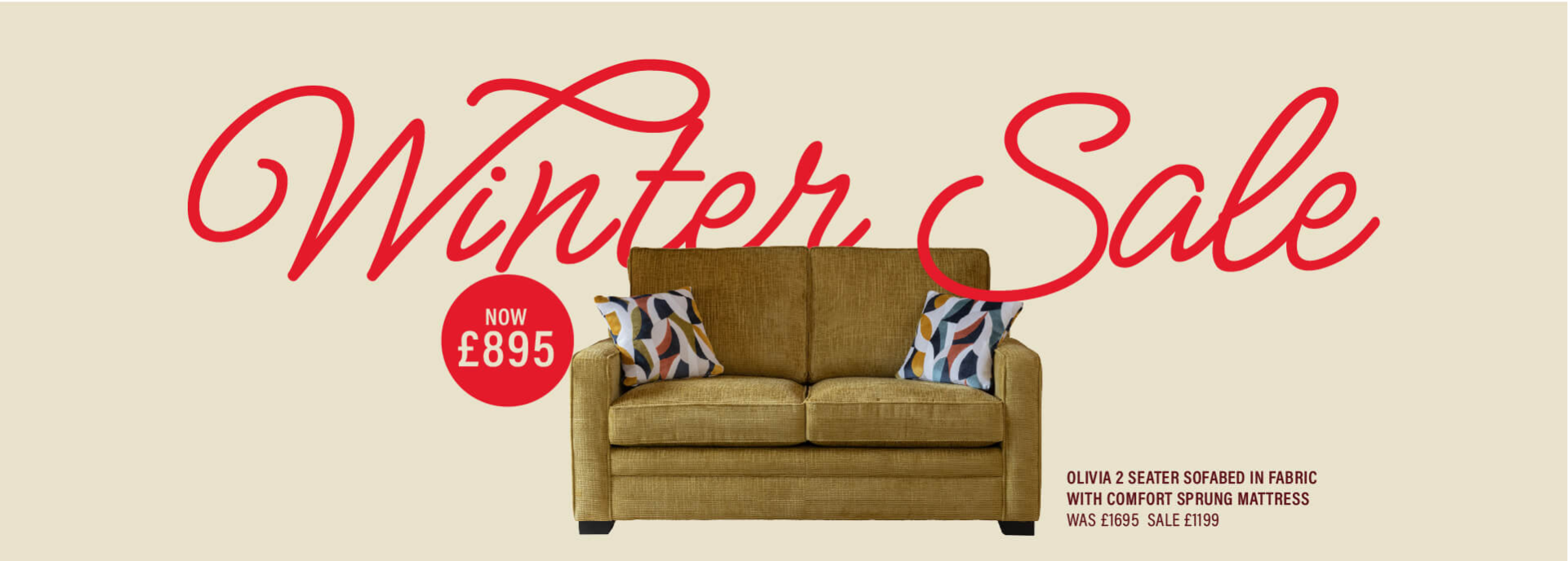 Olivia 2 Seater Sofa Bed