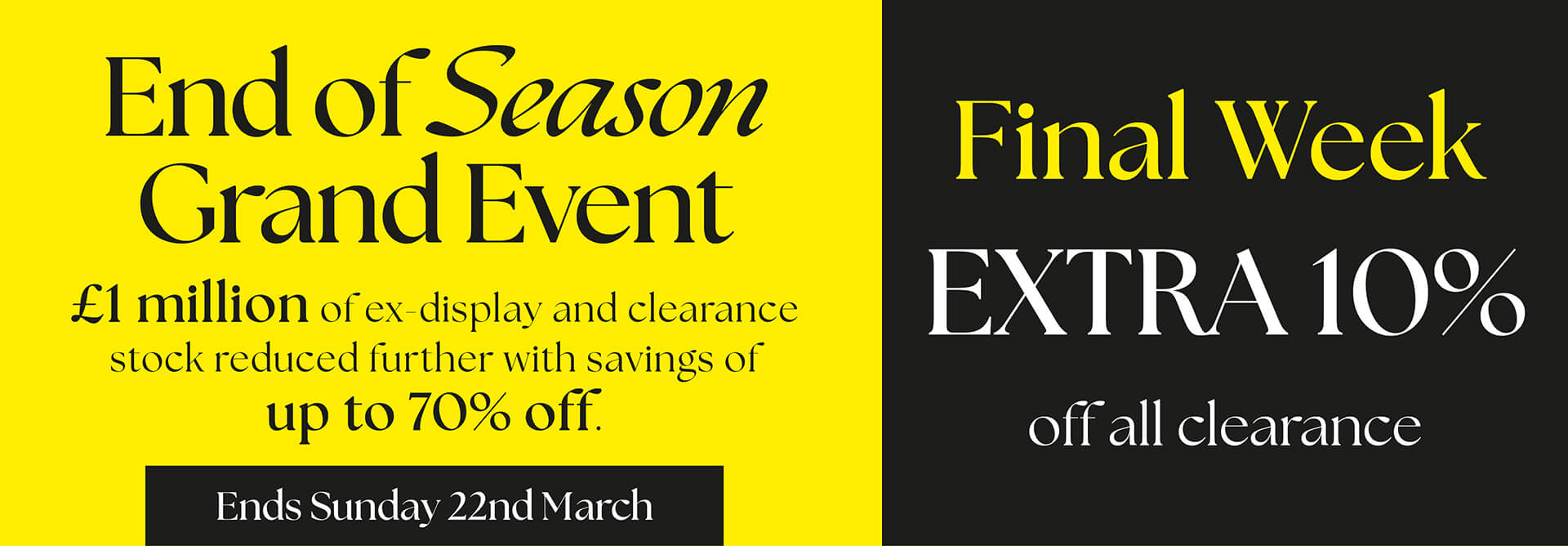 Clearance Final Week